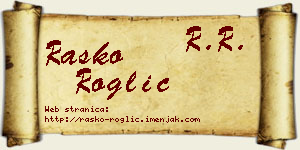 Raško Roglić vizit kartica